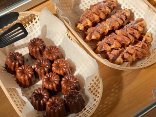 canele and croffle  , bakery ready to serve in the morning with coffee