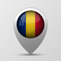 Fototapeta premium EPS10 Vector Patriotic background with Romania flag colors. An element of impact for the use you want to make of it.