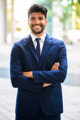 Young businessman outdoor in a modern setting