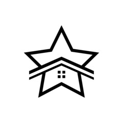 star house logo minimalist style