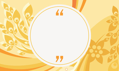 floral background with quotes inside circle