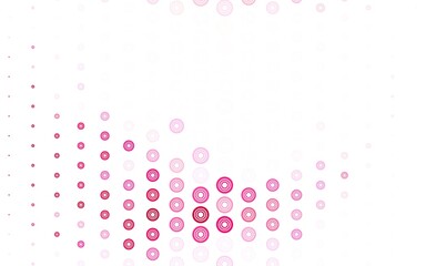 Light Pink vector texture with disks.