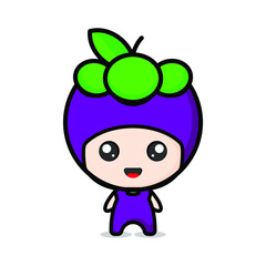 colorful fruit cute character icon