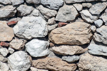 decorative uneven cracked stone wall surface