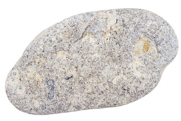 Obraz premium Top view of single gray pebble