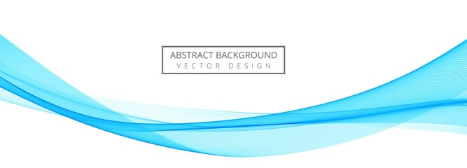 Creative blue stylish wave banner design