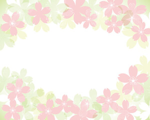 Fototapeta na wymiar 桜の花のシルエット背景
