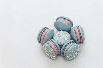 Fototapeta premium Macarons. Small French cakes. Sweet and colorful.