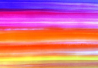 Abstract painted background in multicoloured strips texture