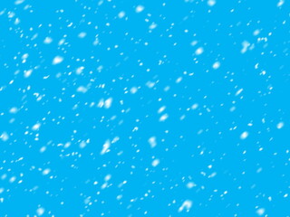 Fototapeta na wymiar colored background with falling white snow 