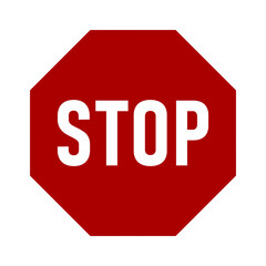 Stop Sign with an Octagonal Shape Icon. Vector image.
