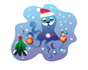 octopus Santa