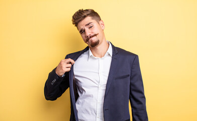 businessman looking arrogant, successful, positive and proud
