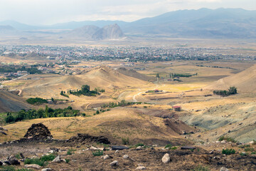 East Beyazit district, Kars province. City view from afar.