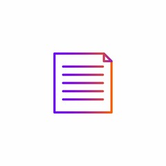 Document, file, paper icon. Vector illustration for graphic design, Web, UI, app.