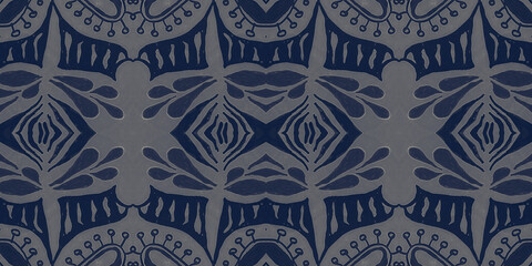 Victorian tile pattern. Retro baroque texture. Classic rococo design decor.