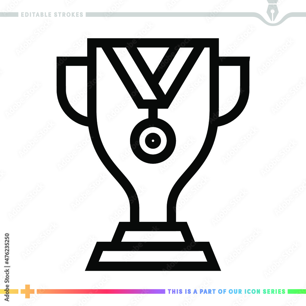 Aufkleber line icon for challengers and champions illustrations with editable strokes. this vector graphic has