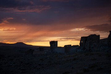 Obraz premium Kars, Turkey. Ani Ruins, an ancient settlement belonging to the Armenian culture.