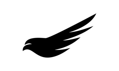 flying bird animal logo vector