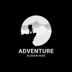 Vintage adventure explorer logo design