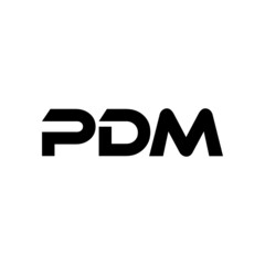 PDM letter logo design with white background in illustrator, vector logo modern alphabet font overlap style. calligraphy designs for logo, Poster, Invitation, etc.	