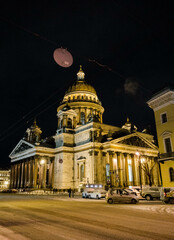 Fototapeta na wymiar Isaac's Cathedral, photo at night