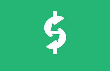 letter S Dollar Trade Logo. letter S with arrow and dollar icon combination. usable for finance and business logos. Flat Design Logo Template. vector illustration