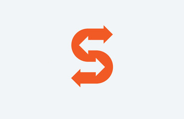letter S Logo. letter s of four arrow combinations. Usable for trade or logistic logo. vector illustration
