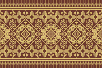 Obraz premium Geometric ethnic oriental traditional pattern.Figure tribal embroidery style.Design for wallpaper,clothing,wrapping,fabric,vector illustration.