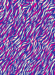Psychedelic Abstract Seamless Zebra Pattern Digital Concept Trendy Stylish Colors Perfect for Allover Fabric Print or Wrapping Paper