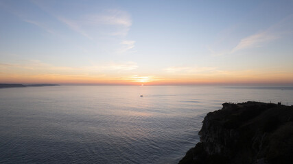 sunset over the sea