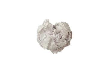 Fototapeta premium Crumpled white paper isolated on white background.