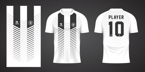 white sports shirt jersey design template - obrazy, fototapety, plakaty