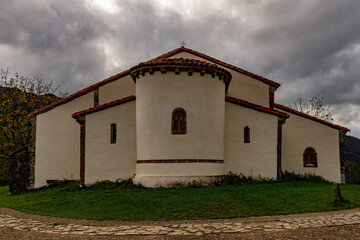 The Romanesque church of San Vicente de Serapio.