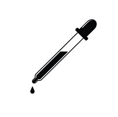 Dropper pipette healthy tube liquid icon symbol isolated vector stock