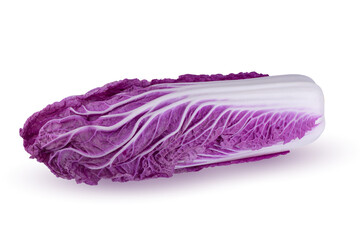 Purple chinese cabbage isolated on white background.