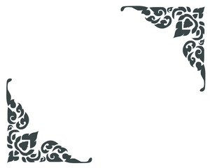 Thai art pattern on white background.vector illustration