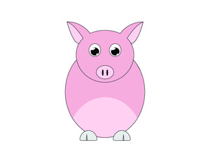 Pig Icon - Vector Illustration