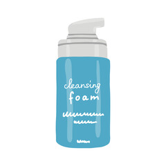 Cleansing foam illustration, skin care product