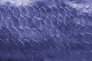 Close up pattern of mermaid or fish scales tiles toned in trendy color of the 2022 year © Ivanna