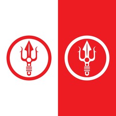 Trident Logo Template vector icon