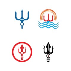 Trident Logo Template vector icon