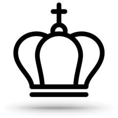 Crown icon. Isolated on white