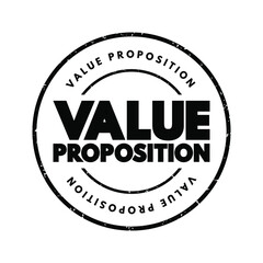 Value Proposition text stamp, concept background