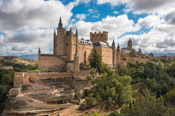 Fototapeta na wymiar Day view of the Alcazar of Segovia - Segovia, Spain