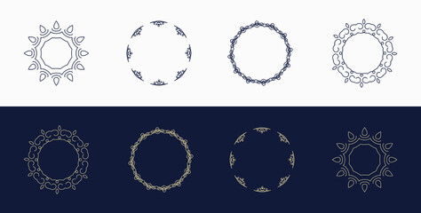 custom, creative, luxury ornament, frame, mandala, logo icon, symbol 