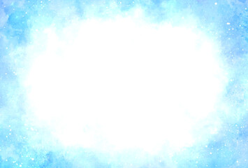 背景素材_水彩テクスチャ_青