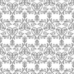 Orient vector classic silver pattern. Seamless abstract background with vintage elements. Orient background. Ornament for wallpapers and packaging