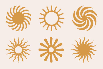 Vector set of design elements and illustrations in simple flat style - abstract forms and shapes with copy space for text - logo design templates, badges and stickers for posters, prints, banners © venimo
