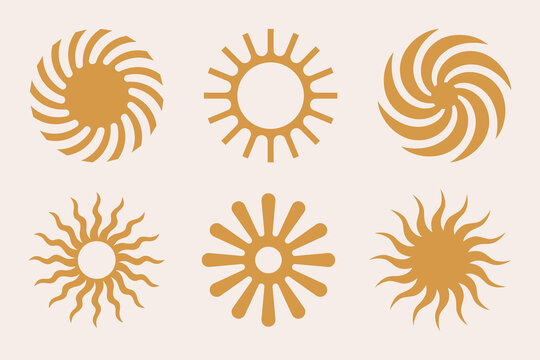 Vector set of design elements and illustrations in simple flat style - abstract forms and shapes with copy space for text - logo design templates, badges and stickers for posters, prints, banners - Powered by Adobe